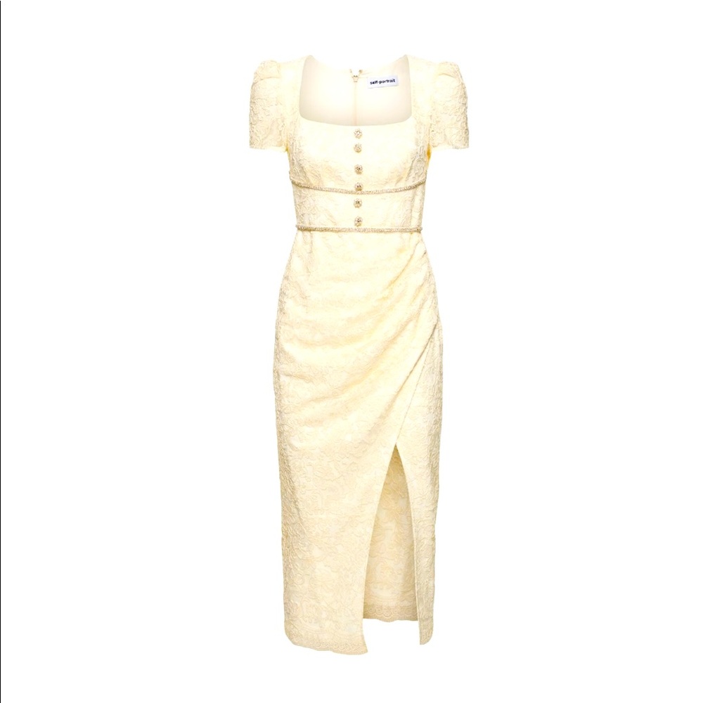 Self-portrait lace short sleeve midi dress UK4/US0